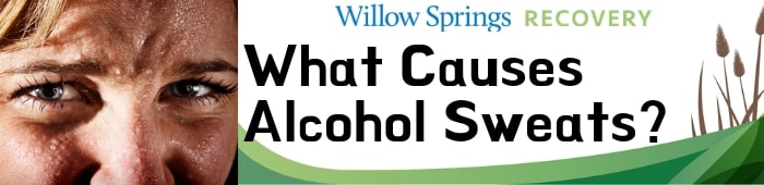 sweating after drinking alcohol